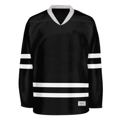 blank black hockey jersey for men