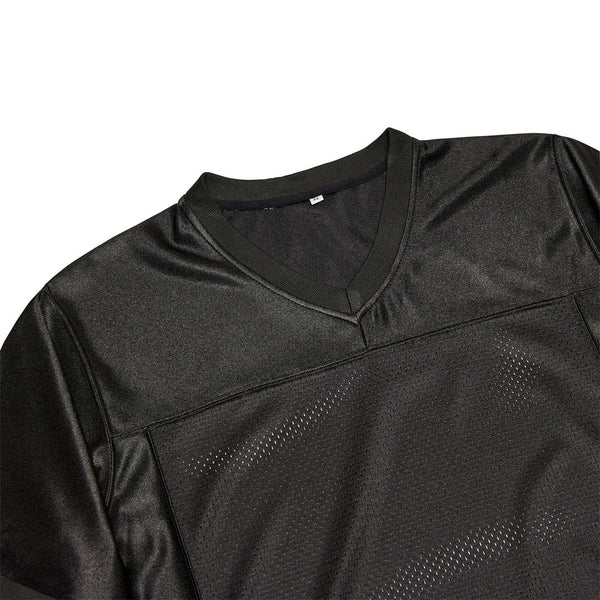 Solid Black Blank Football Jersey Jersey One