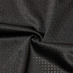 mesh fabric of black blank football jersey