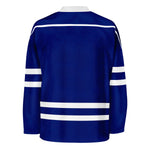 Blank Blue And Blue Hockey Jersey With Shoulder Yoke Jersey One thumbnail