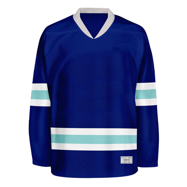blank blue and ice blue hockey jersey