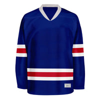 blank blue and red hockey jersey thumbnail