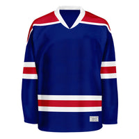 Blank blue and red Hockey Jersey With Shoulder Yoke thumbnail