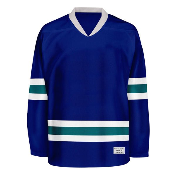 blank blue and teal hockey jersey