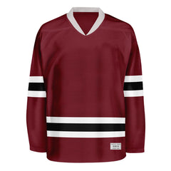 Blank Burgundy and black Hockey Jersey