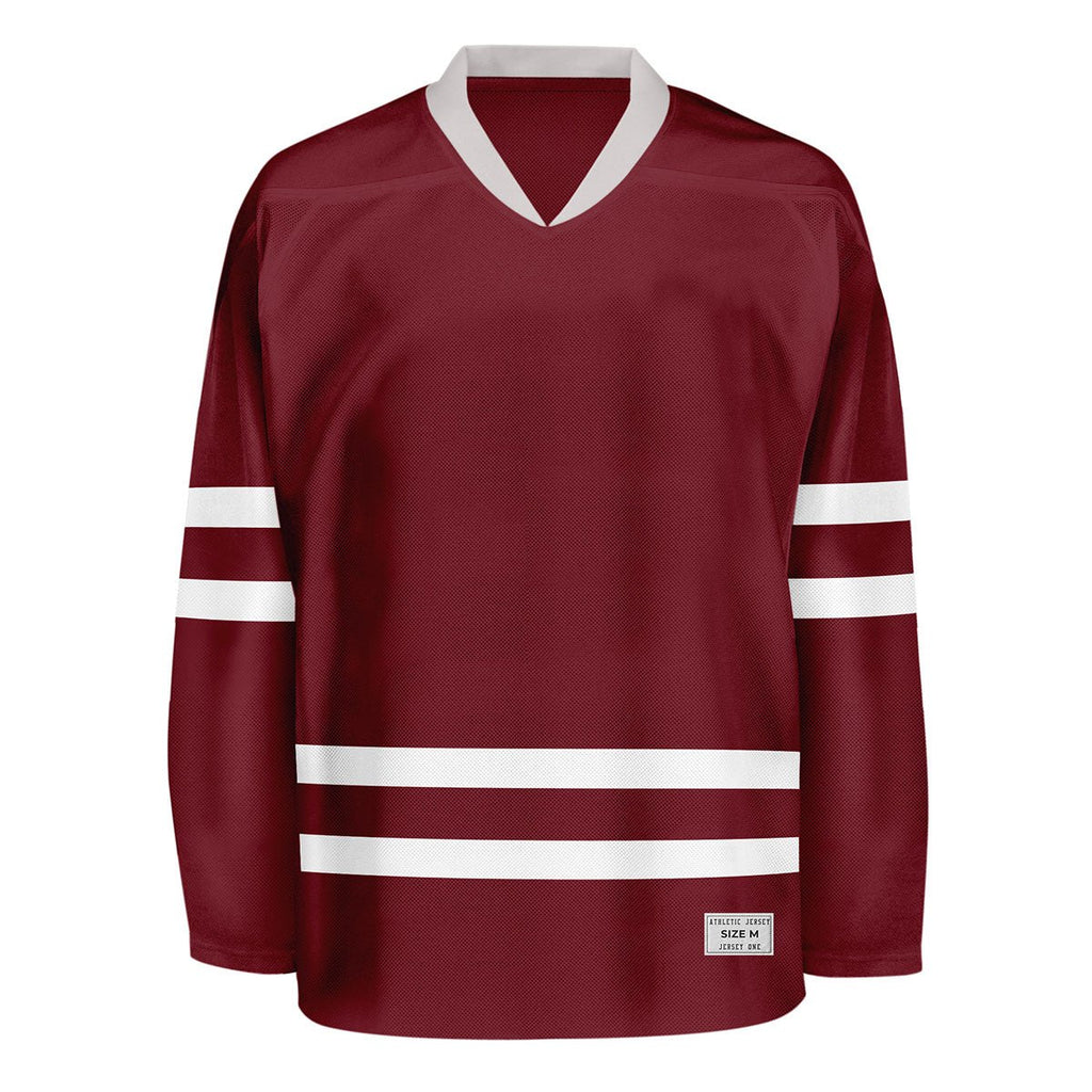 Blank Burgundy Hockey Jersey