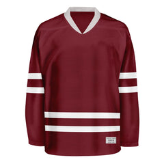 Blank Burgundy Hockey Jersey