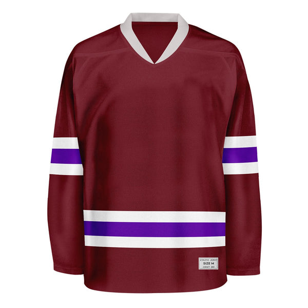 Blank Burgundy and purple Hockey Jersey