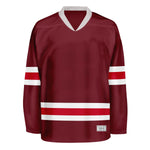 Blank Burgundy and red Hockey Jersey thumbnail