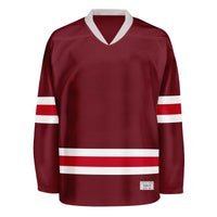 Blank Burgundy and red Hockey Jersey thumbnail