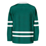 Blank Deep Green Hockey Jersey back thumbnail