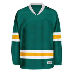 Blank Deep Green and yellow Hockey Jersey