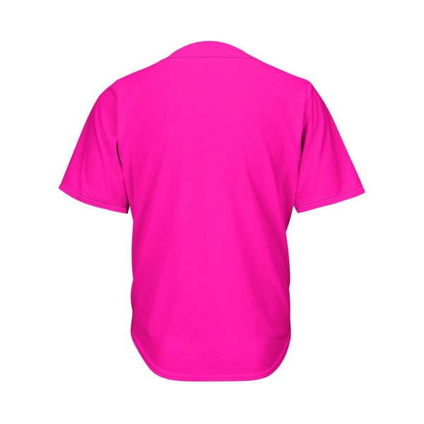 Blank Deep Pink And Deep Pink Baseball Jersey Jersey One