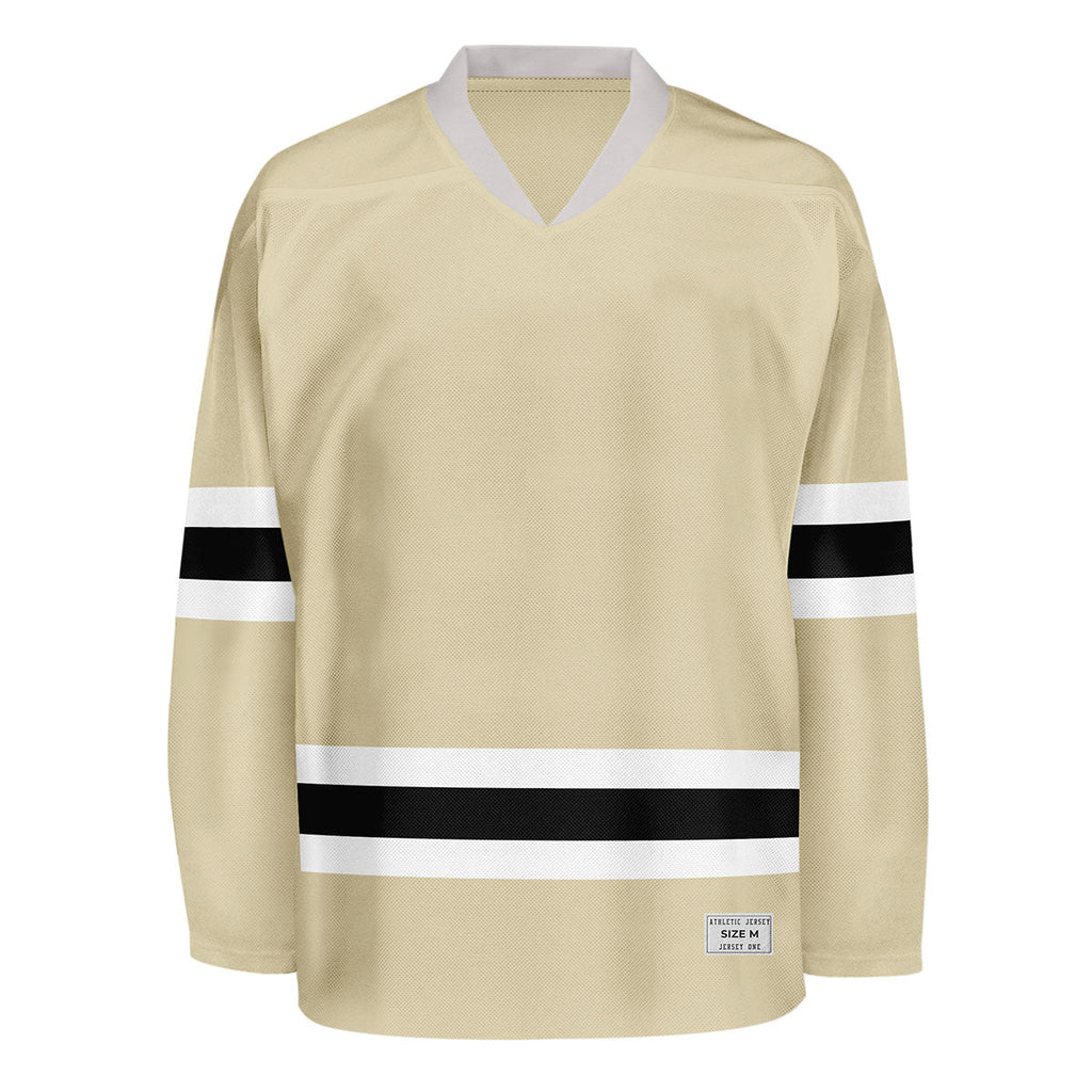Blank Desert Sand and black Hockey Jersey