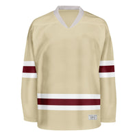 Blank Desert Sand and wine red Hockey Jersey thumbnail