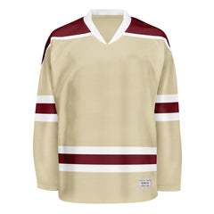 Desert Sand Blank Hockey Jersey With Shoulder Yoke for Men and Youth