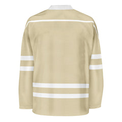 Blank Desert Sand And Desert Sand Hockey Jersey With Shoulder Yoke Jersey One