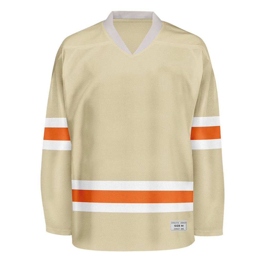 Desert Sand Blank Hockey Jersey - Uncrested Hockey Uniform for Practice