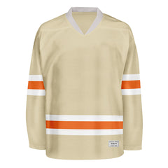 Desert Sand Blank Hockey Jersey - Uncrested Hockey Uniform for Practice