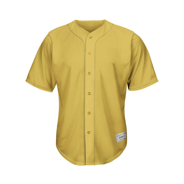 blank gold baseball jersey front