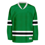 Blank Green and black Hockey Jersey thumbnail