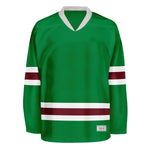 Blank Green and wine red Hockey Jersey thumbnail