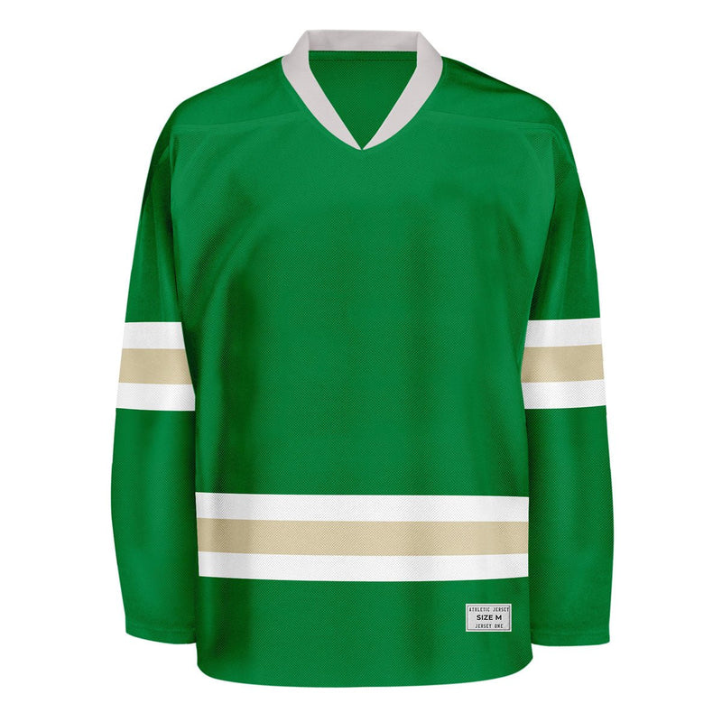 Blank Green and desert sand Hockey Jersey