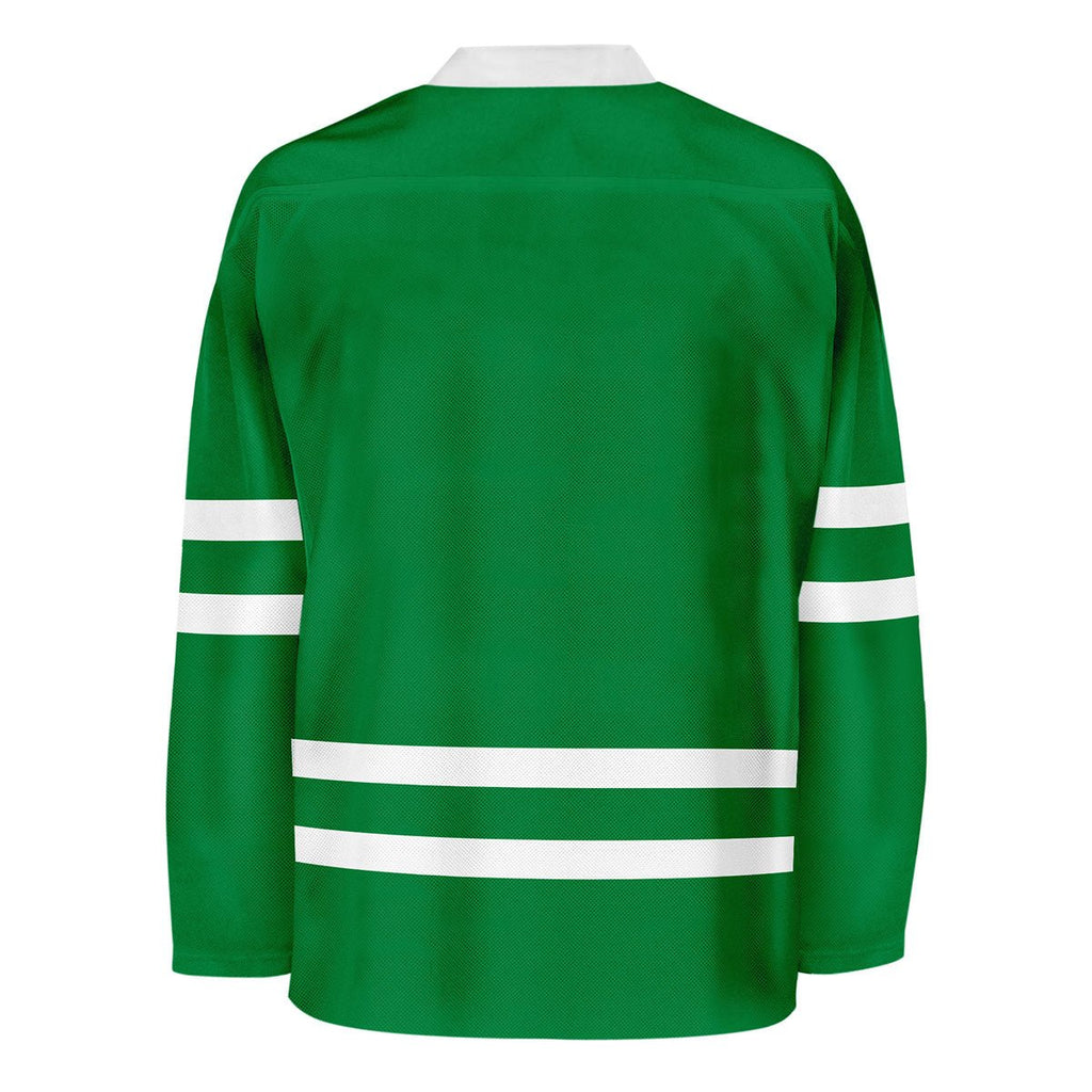 Blank Green And Green Hockey Jersey Jersey One