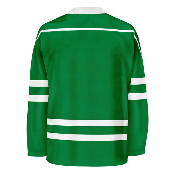 Blank Green And Green Hockey Jersey With Shoulder Yoke Jersey One