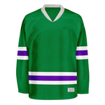 Blank Green and purple Hockey Jersey thumbnail