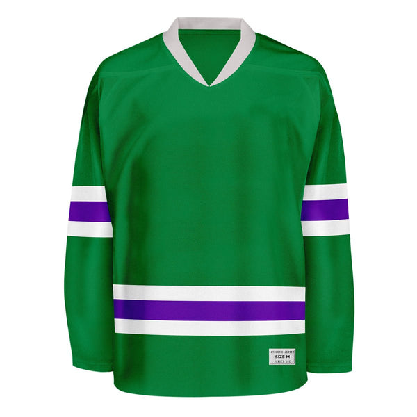 Blank Green and purple Hockey Jersey