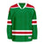 Blank Green and red Hockey Jersey With Shoulder Yoke