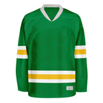 Blank Green and yellow Hockey Jersey thumbnail