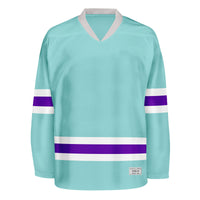 Blank Ice Blue and purple Hockey Jersey thumbnail