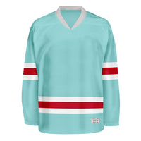 Blank Ice Blue and red Hockey Jersey thumbnail