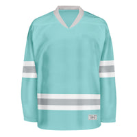 Blank Ice Blue and grey Hockey Jersey thumbnail
