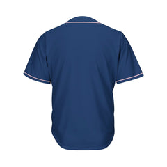 Blank Navy And Pink Baseball Jersey Jersey One