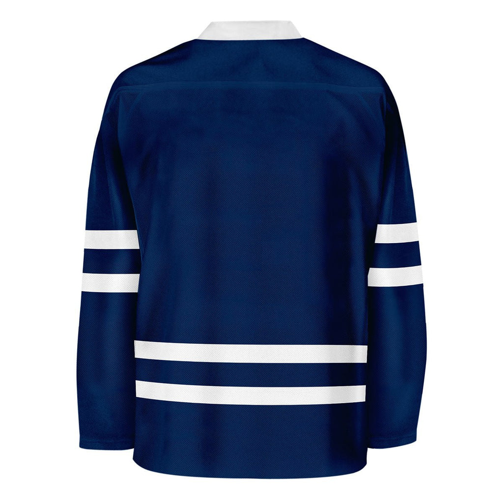 Blank Navy Blue And Navy Blue Hockey Jersey Jersey One