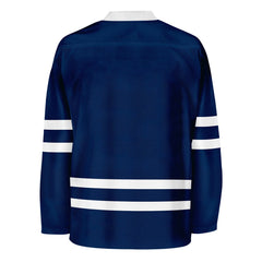 Blank Navy Blue And Navy Blue Hockey Jersey Jersey One