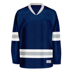 Blank Navy and grey Hockey Jersey