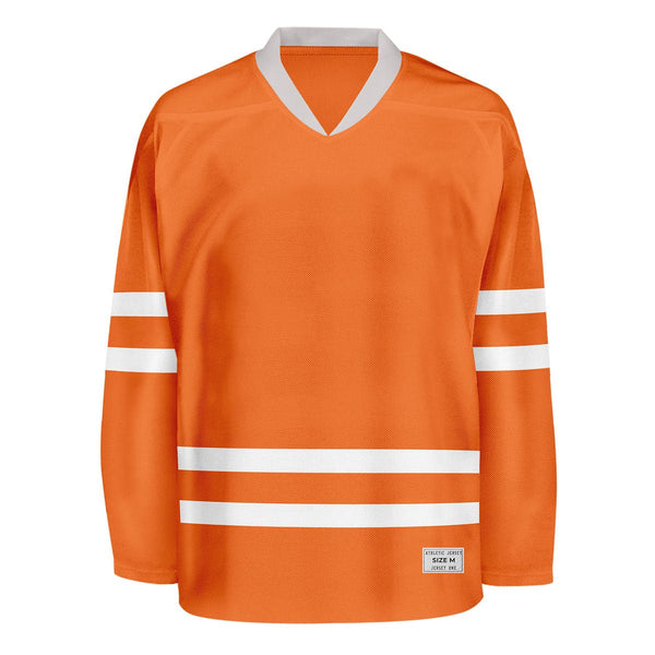 Blank Orange Hockey Jersey
