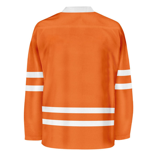 Blank Orange And Orange Hockey Jersey Jersey One