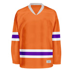 Blank Orange and purple Hockey Jersey thumbnail