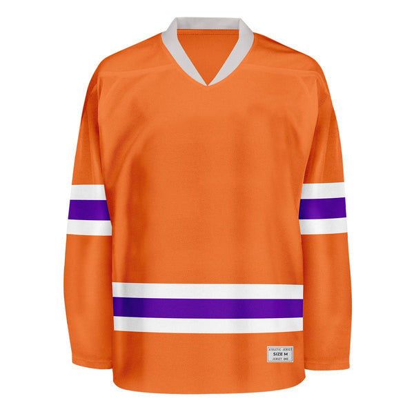 Blank Orange and purple Hockey Jersey