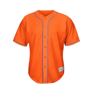 Blank Orange And Royal Blue Baseball Jersey