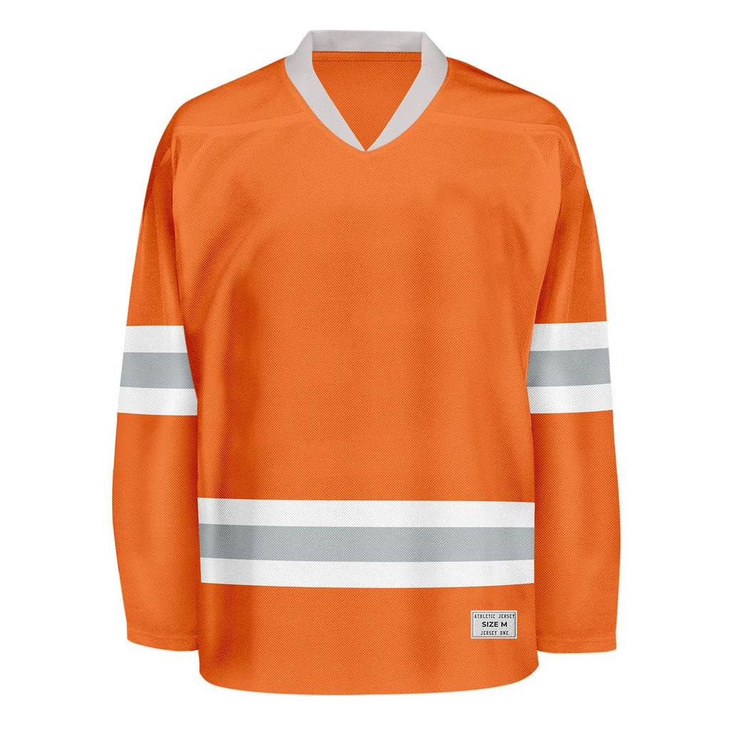 Blank Orange and grey Hockey Jersey