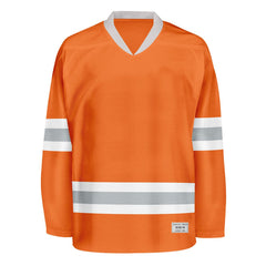 Blank Orange and grey Hockey Jersey