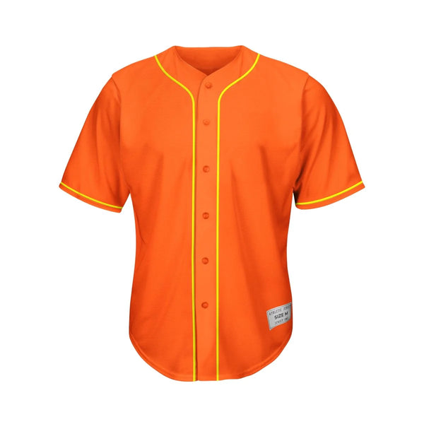 Blank Orange Baseball Jersey