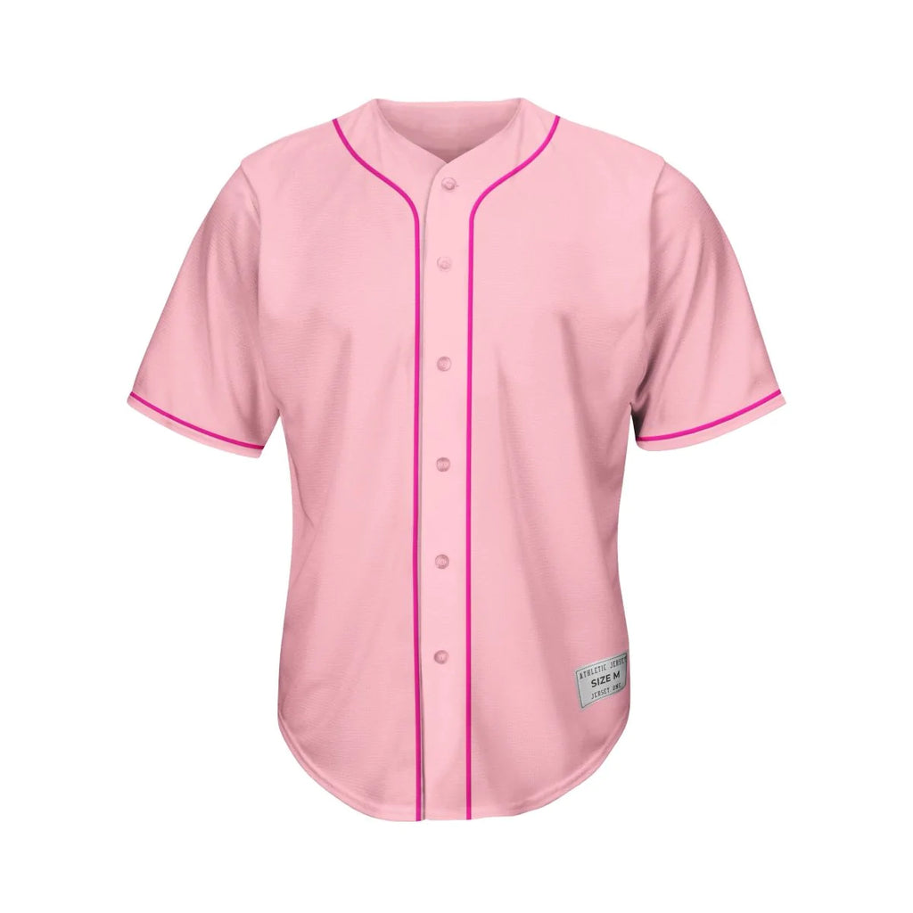 Blank Light Pink Baseball Jersey Wholesale