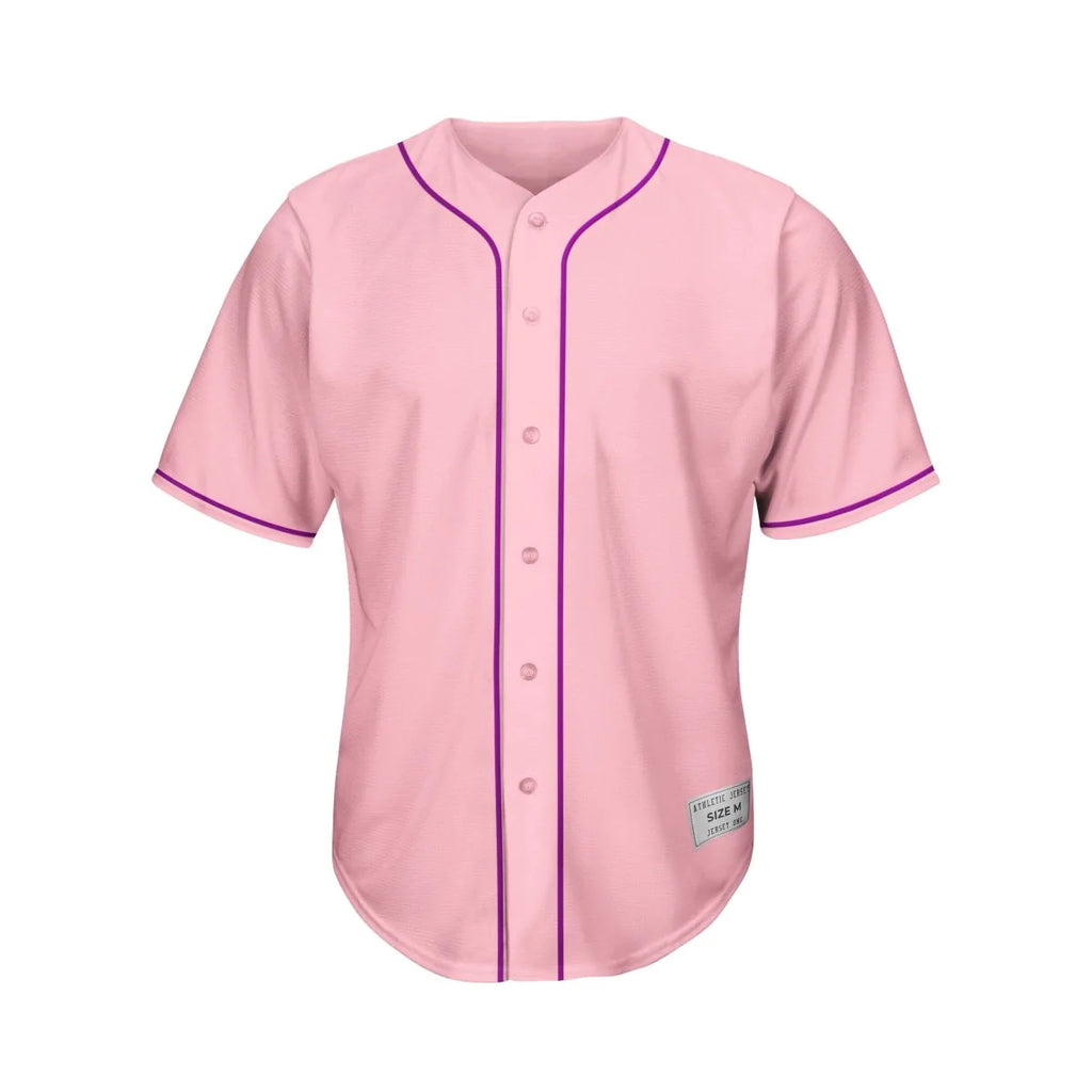 Blank Light Pink Baseball Jersey Wholesale